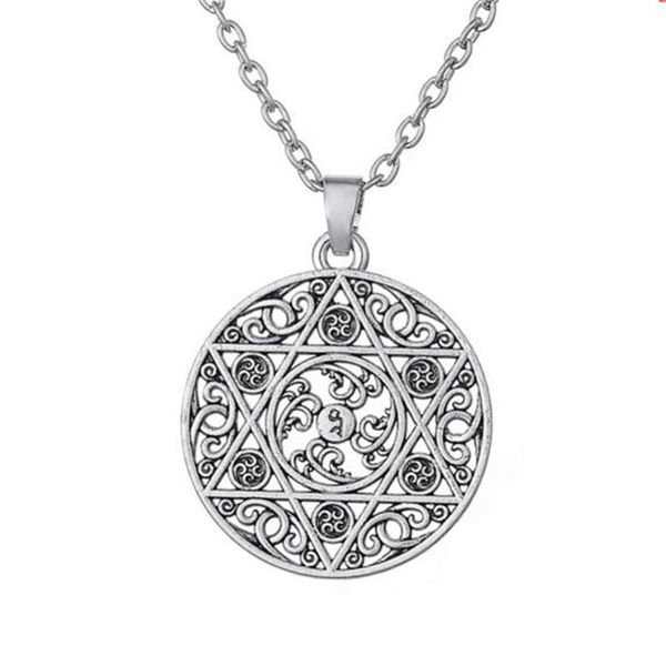pendant necklaces viking style necklace for women men hexagram pattern special vintage charm jewelry zinc alloy drop, Silver
pendant necklaces viking style necklace for women men hexagram pattern special vintage charm jewelry zinc alloy drop, Silver