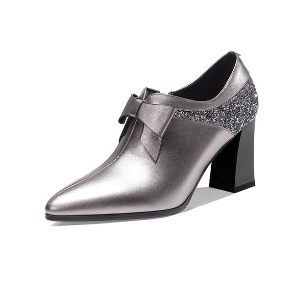 dress shoes high heels genuine leather pointed toe party woman bowties tie spring autumn brand office ladies pumps, Black
dress shoes high heels genuine leather pointed toe party woman bowties tie spring autumn brand office ladies pumps, Black