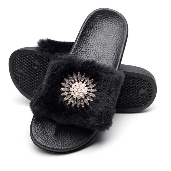slippers women's slipper flip flop sandal with faux fur non-slip breathable flats open toe home shoe womens ladies' shoes, Black
slippers women's slipper flip flop sandal with faux fur non-slip breathable flats open toe home shoe womens ladies' shoes, Black