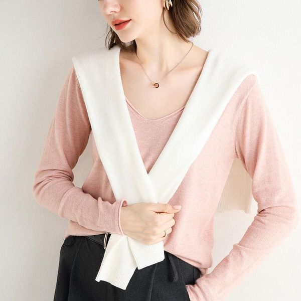 women's sweaters autumn winter sweater women 2021 korean v-neck loose long sleeve solid pullover knitted, White;black
women's sweaters autumn winter sweater women 2021 korean v-neck loose long sleeve solid pullover knitted, White;black