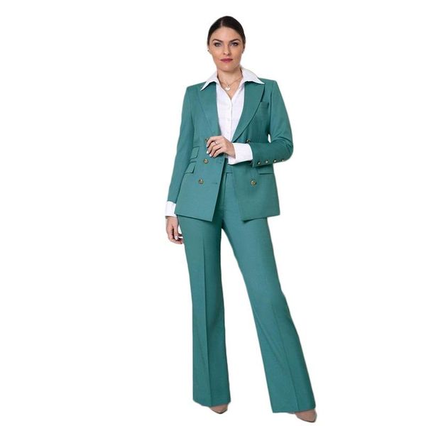 2 pieces women suits custom made modern fashion metal button coat+pant formal casual party suits for women, White
2 pieces women suits custom made modern fashion metal button coat+pant formal casual party suits for women, White