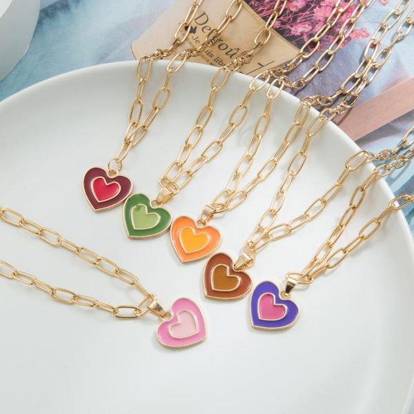 chokers ifkm vintage colorful multilayered heart necklace for women couples lovers fashion gold chain necklaces gifts jewelry 2021, Golden;silver
chokers ifkm vintage colorful multilayered heart necklace for women couples lovers fashion gold chain necklaces gifts jewelry 2021, Golden;silver
