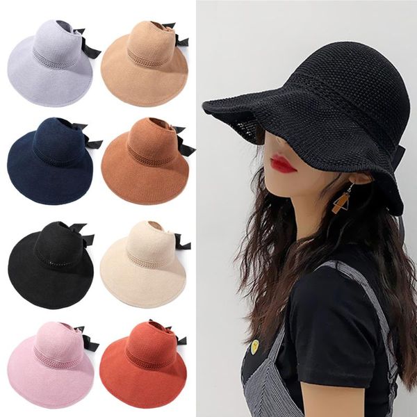 wide brim hats fashion sun hat bowknot foldable portable beach summer casual straw cap visors for women girls, Blue;gray
wide brim hats fashion sun hat bowknot foldable portable beach summer casual straw cap visors for women girls, Blue;gray