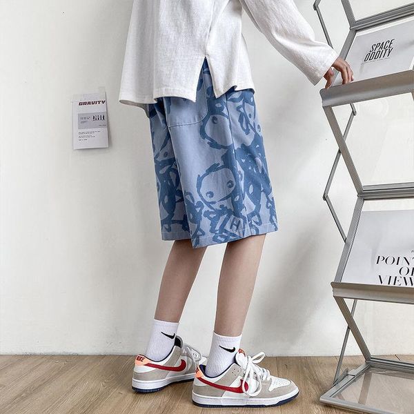men's shorts pink bear design spring summer straight loose women's printed casual cotton couple streetwear, White;black
men's shorts pink bear design spring summer straight loose women's printed casual cotton couple streetwear, White;black