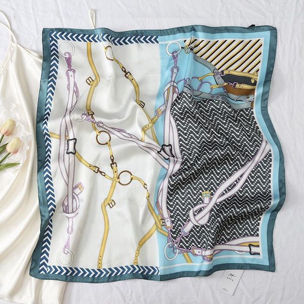 scarves yishine 2021 70x70cm chain print square scarf women bandana hairband lady head wraps female shawl neckerchief, Blue;gray
scarves yishine 2021 70x70cm chain print square scarf women bandana hairband lady head wraps female shawl neckerchief, Blue;gray
