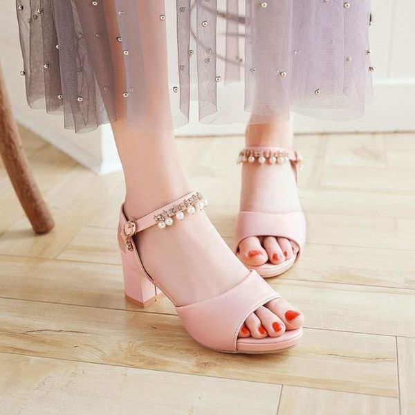 summer women's shoes high heels 2021 pearl mid-heel sandals thick heels sandals women fashion high shoes, Black
summer women's shoes high heels 2021 pearl mid-heel sandals thick heels sandals women fashion high shoes, Black