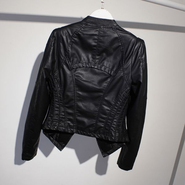 stand collar line stitching short pu leather jacket long sleeve women black casual ladies coats 2021 spring new qk15501, Black;brown
stand collar line stitching short pu leather jacket long sleeve women black casual ladies coats 2021 spring new qk15501, Black;brown