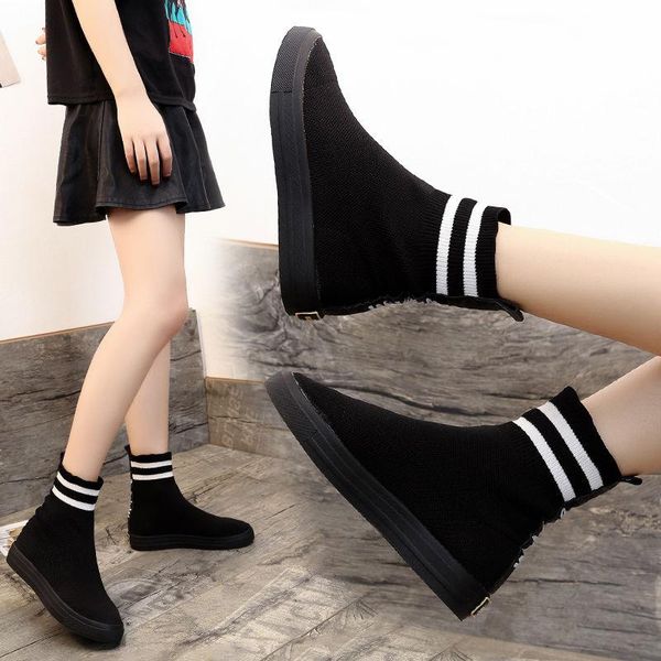 boots 2021 spring autumn women's shoes casual all-match knitted wool thick-soled ankle stretch knight, Black
boots 2021 spring autumn women's shoes casual all-match knitted wool thick-soled ankle stretch knight, Black