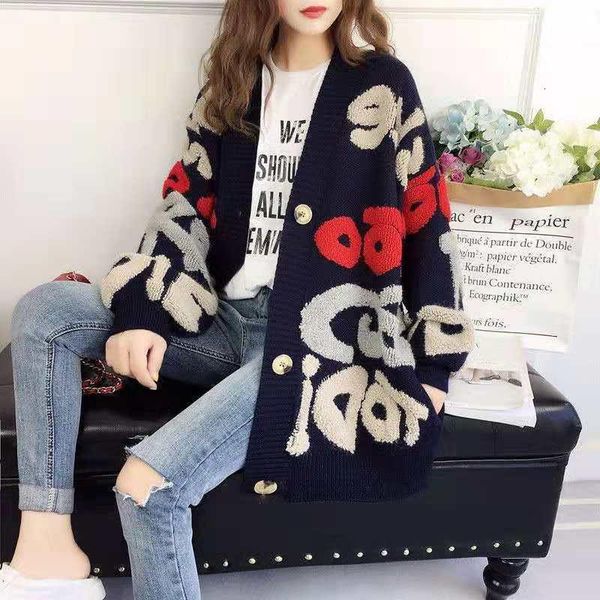 women's sweaters spring and autumn shirt loose card ladies knitted jacket long sleeve red sweater cardigan single breasted pgun, White;black
women's sweaters spring and autumn shirt loose card ladies knitted jacket long sleeve red sweater cardigan single breasted pgun, White;black