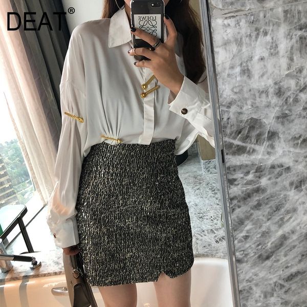 deat 2021 new spring and summer fashion girl's clothing summer metal buckle loose shirt female blouse wk44301 210308, White
deat 2021 new spring and summer fashion girl's clothing summer metal buckle loose shirt female blouse wk44301 210308, White
