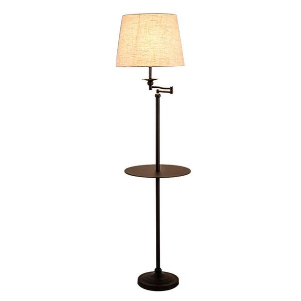 modern minimalist led floor light with table muti-function black metal body fabric standing lamp living room reading lighting
modern minimalist led floor light with table muti-function black metal body fabric standing lamp living room reading lighting