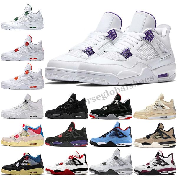 2021 metallic purple 4 4s basketball shoes white sail pure money green orange red bred black cat union black men women sports sneakers
2021 metallic purple 4 4s basketball shoes white sail pure money green orange red bred black cat union black men women sports sneakers