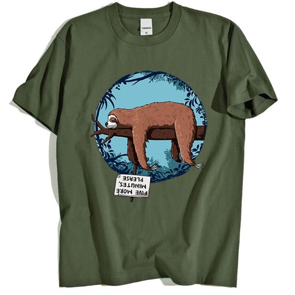 men's t-shirts sleeping sloth personality print t shirts fashion loose tshirts crewneck breathable summer cotton streetwear men, White;black
men's t-shirts sleeping sloth personality print t shirts fashion loose tshirts crewneck breathable summer cotton streetwear men, White;black