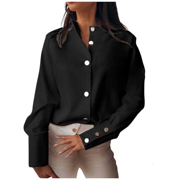 office womens blouses and blusas long sleeve metal button solid turleneck ladies shirt plus size business female zer, White
office womens blouses and blusas long sleeve metal button solid turleneck ladies shirt plus size business female zer, White