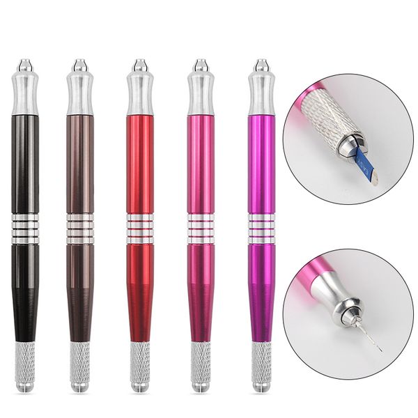 5pcs wholesale new manual dual-head permanent eyebrow makeup aluminium handmade manual tattoo pen with needles microblading pen
5pcs wholesale new manual dual-head permanent eyebrow makeup aluminium handmade manual tattoo pen with needles microblading pen