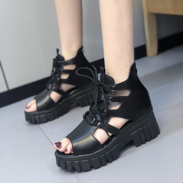 sandals rimocy hidden heels platform gladiator women vintage peep toe high woman hollow out lace up ankle boots, Black
sandals rimocy hidden heels platform gladiator women vintage peep toe high woman hollow out lace up ankle boots, Black