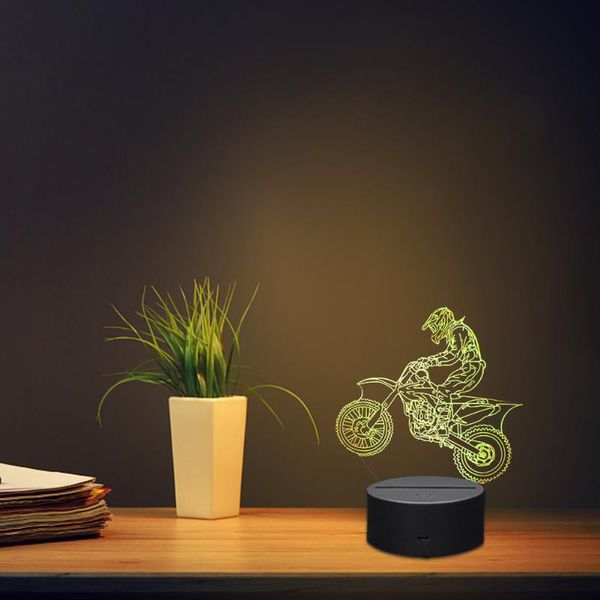 night lights 16 colors changing dimmable table lamp holiday led 3d illusion 4 mode motocross bike with remote control light kids gift
night lights 16 colors changing dimmable table lamp holiday led 3d illusion 4 mode motocross bike with remote control light kids gift