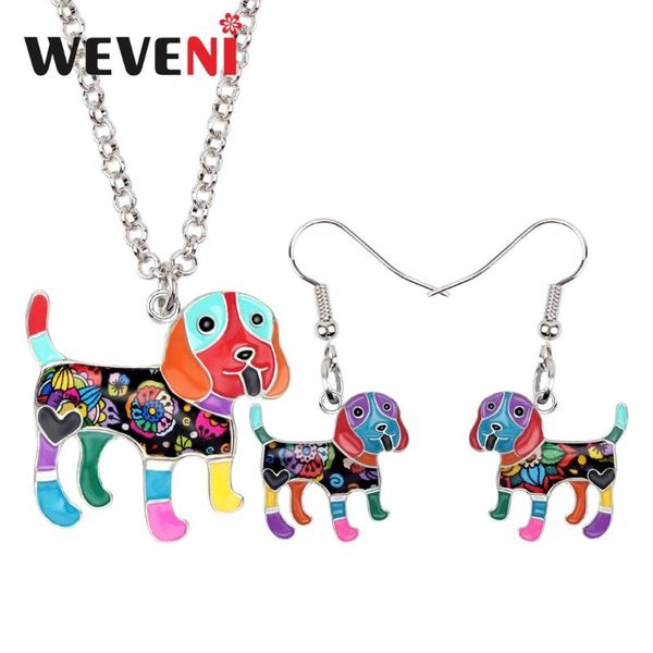 earrings & necklace weveni statement enamel alloy cartoon beagle dog jewelry sets for women girls accessories gift bijoux, Silver
earrings & necklace weveni statement enamel alloy cartoon beagle dog jewelry sets for women girls accessories gift bijoux, Silver