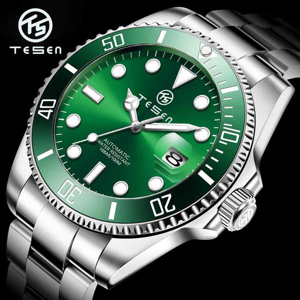 tesen men s watch automatic mechanical ceramic bezel 4m saffierglas 316l stainless steel waterproof light-emitting, Slivery;brown
tesen men s watch automatic mechanical ceramic bezel 4m saffierglas 316l stainless steel waterproof light-emitting, Slivery;brown