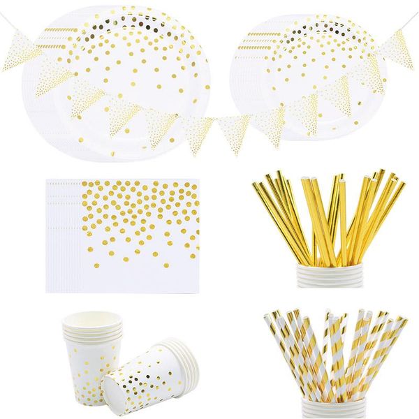 disposable dinnerware gold foil dot tableware set rose paper cups plates wedding birthday decor baby shower kids party table ornaments
disposable dinnerware gold foil dot tableware set rose paper cups plates wedding birthday decor baby shower kids party table ornaments