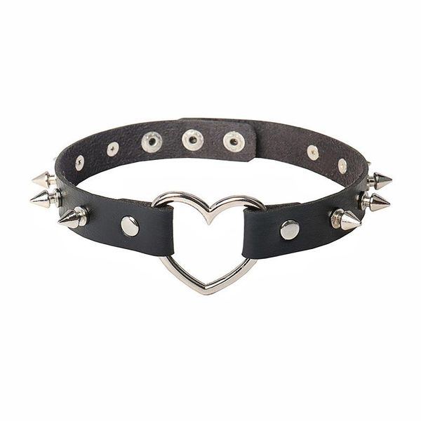 chokers heart cool punk goth rivet round choker necklace metal love pu leather chocker adjustable fashion jewelry for women girl, Golden;silver
chokers heart cool punk goth rivet round choker necklace metal love pu leather chocker adjustable fashion jewelry for women girl, Golden;silver
