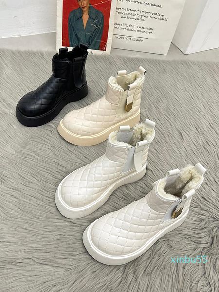 boots plush cotton shoes women's winter thick-soled short tube warm snow women, Black
boots plush cotton shoes women's winter thick-soled short tube warm snow women, Black