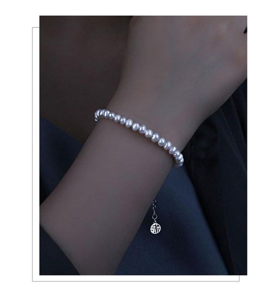 beaded, strands 925 sterling silver baroque natural pearl handchain ins handstring simple exquisite versatile girl gift, Black
beaded, strands 925 sterling silver baroque natural pearl handchain ins handstring simple exquisite versatile girl gift, Black