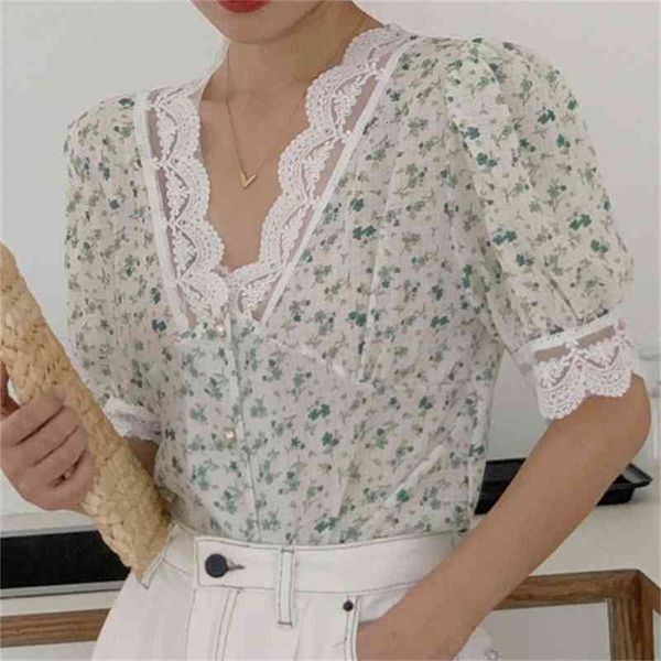women's blouses & shirts femme florals printing girls retro blouse chic elegant v-neck patchwork slim lady ol blusas bxav, White
women's blouses & shirts femme florals printing girls retro blouse chic elegant v-neck patchwork slim lady ol blusas bxav, White