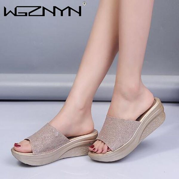 slippers casual platform wedges women fashion summer gold high heels slides shoes woman open head beach sandalias mujer, Black
slippers casual platform wedges women fashion summer gold high heels slides shoes woman open head beach sandalias mujer, Black
