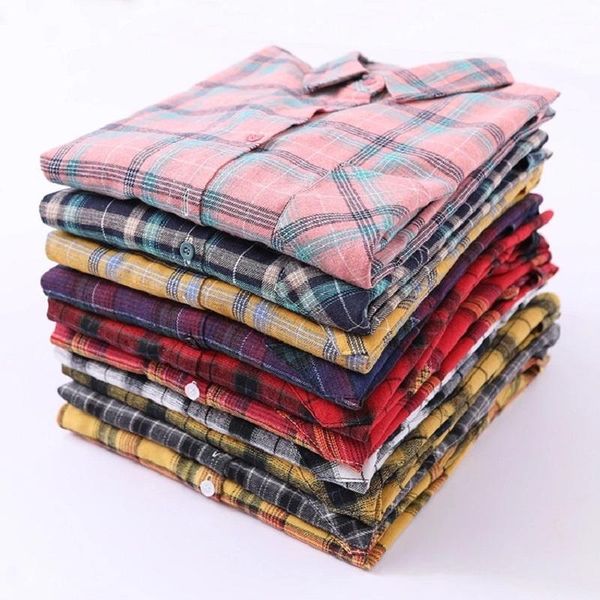 women's blouses & shirts women autumn blouse plaid shirt long sleeve loose fashion spring office cotton vintage mujer blusas, White
women's blouses & shirts women autumn blouse plaid shirt long sleeve loose fashion spring office cotton vintage mujer blusas, White