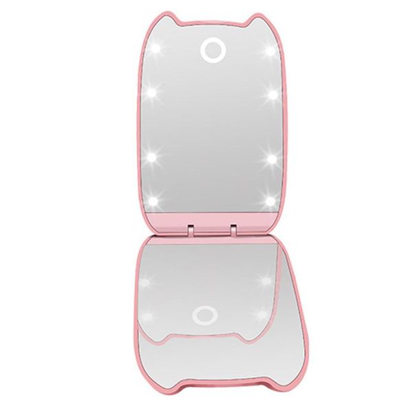 compact mirrors led makeup mirror portable foldable 2x magnification touch screen cosmetic cat ear shape 2-face ladies
compact mirrors led makeup mirror portable foldable 2x magnification touch screen cosmetic cat ear shape 2-face ladies