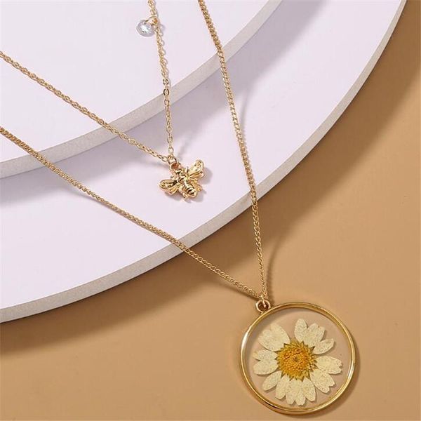 pendant necklaces simple fashion gold necklace daisy bee clavicle chain creative women multi-layer jewelry, Silver
pendant necklaces simple fashion gold necklace daisy bee clavicle chain creative women multi-layer jewelry, Silver