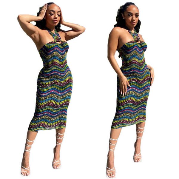 summer neckline cut-out slim fit printed nightclub hip dress, Black;pink