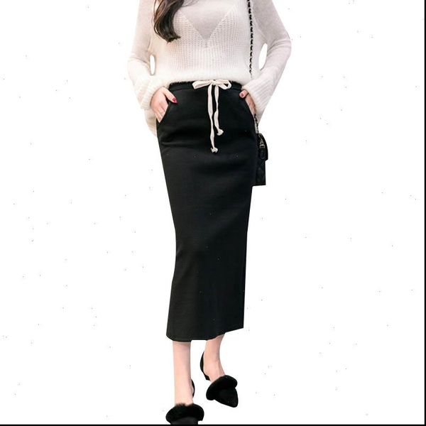 womens skirts autumn winter black split knitted pencil long skirt solid lace up high waist slim pocket
womens skirts autumn winter black split knitted pencil long skirt solid lace up high waist slim pocket