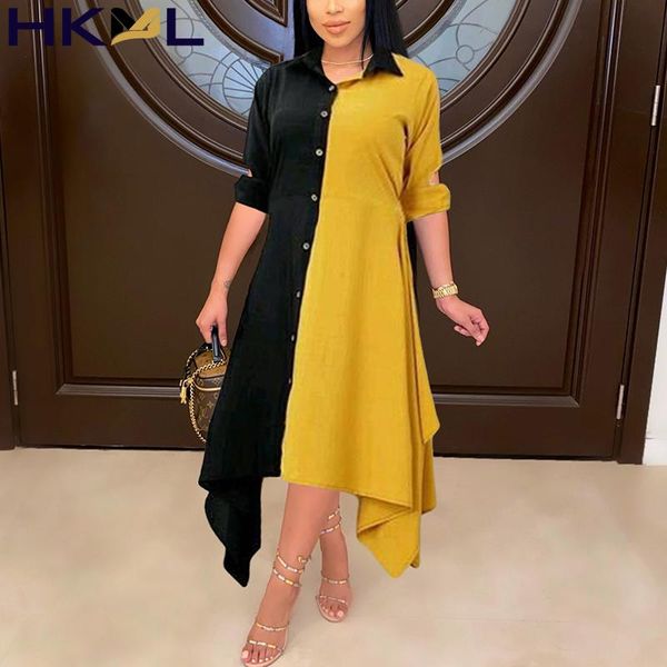 casual dresses summer women shirt dress asymmetrical single-breasted lapel three-quarter sleeves colorblock ol work, Black;gray
casual dresses summer women shirt dress asymmetrical single-breasted lapel three-quarter sleeves colorblock ol work, Black;gray