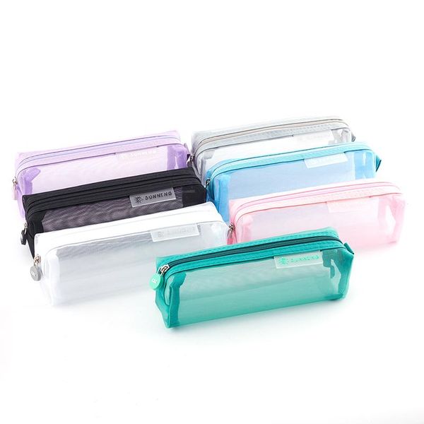 pencil cases mesh kawaii cute solid color transparent box school student pen bag supplies stationery
pencil cases mesh kawaii cute solid color transparent box school student pen bag supplies stationery
