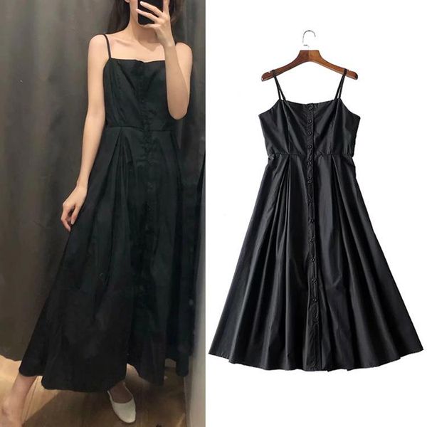 casual dresses woman party night red explosion temperament single-breasted loose thin solid color sling backless long dress, Black;gray
casual dresses woman party night red explosion temperament single-breasted loose thin solid color sling backless long dress, Black;gray