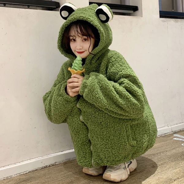 2021 new autumn winter frog eyes hooded sweatshirt zip-up plush fleece oversized hoodies women thicken keep warm kawaii outwear dlhy, Black
2021 new autumn winter frog eyes hooded sweatshirt zip-up plush fleece oversized hoodies women thicken keep warm kawaii outwear dlhy, Black