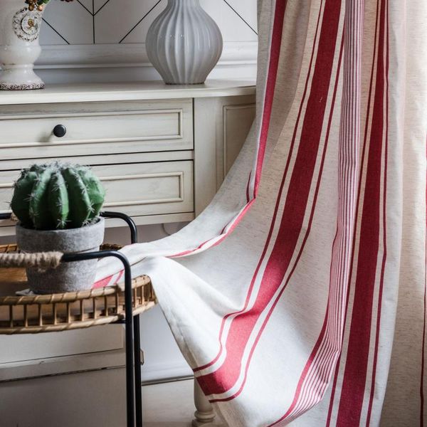 cotton linen red white stripe curtain country style window hanging blackout curtains for bedroom easy drape dector for window
cotton linen red white stripe curtain country style window hanging blackout curtains for bedroom easy drape dector for window