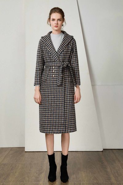 2021 new vintage woolen plaid female ladies hooded coat winter autumn england style casual houndstooth design jackets p8k3, Black
2021 new vintage woolen plaid female ladies hooded coat winter autumn england style casual houndstooth design jackets p8k3, Black