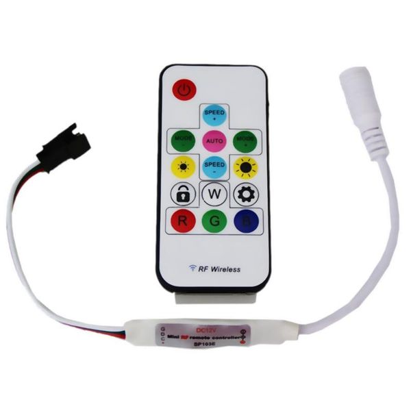 sp103e mini rf controller with 14 keys wireless remote for ws2811/ws2812 led strip light dc5v/12v colourful (c5)
sp103e mini rf controller with 14 keys wireless remote for ws2811/ws2812 led strip light dc5v/12v colourful (c5)