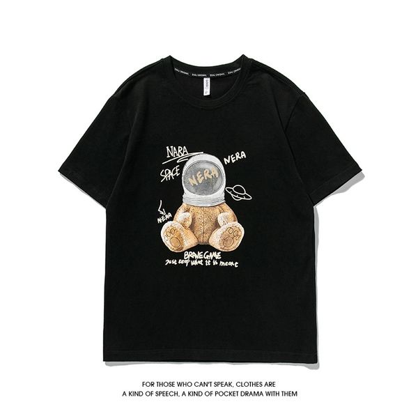 trendy t-shirt cotton loose summer trendy half sleeve men's short t-shirt, White;black
trendy t-shirt cotton loose summer trendy half sleeve men's short t-shirt, White;black