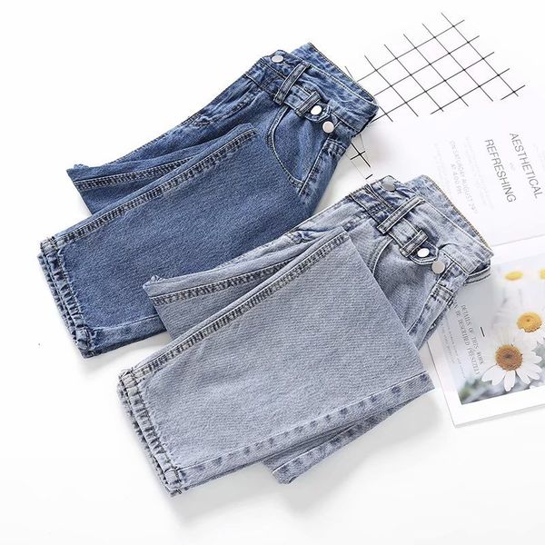 jeans m2464 - korean women's 2021 spring and autumn high waist adjustable five button harem pants, Blue
jeans m2464 - korean women's 2021 spring and autumn high waist adjustable five button harem pants, Blue