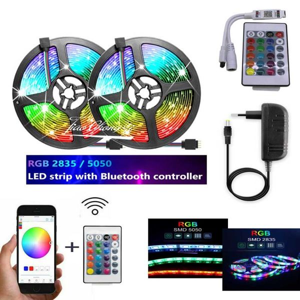 strips 5m 10m 15m led strip backlight 2835 rgb with 24key ir bluetooth controller+12v power adapter set
strips 5m 10m 15m led strip backlight 2835 rgb with 24key ir bluetooth controller+12v power adapter set