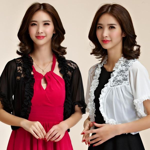 women's jackets f~3xl plus size summer women fashion wedding accessories cape chiffon lace bolero sleeve shoulder shawl cardigan big ja, Black;brown
women's jackets f~3xl plus size summer women fashion wedding accessories cape chiffon lace bolero sleeve shoulder shawl cardigan big ja, Black;brown