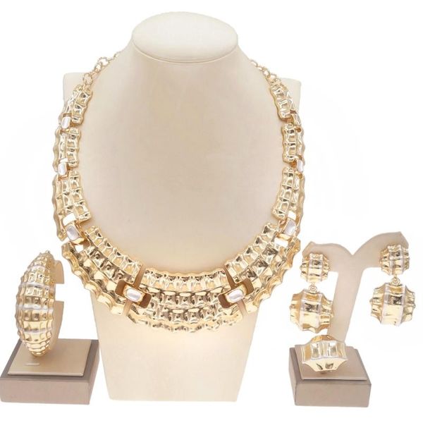 earrings & necklace copper alloy gold plated jewelry sets italian brazilian styles luxury design fashion women party gift costume accessorie, Silver
earrings & necklace copper alloy gold plated jewelry sets italian brazilian styles luxury design fashion women party gift costume accessorie, Silver