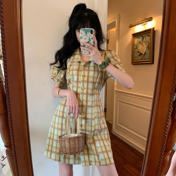 spring 2021 new plaid dress french girl design sense niche waist slimming elegant a-line skirt girly faerie fashion 28fs, Black;gray
spring 2021 new plaid dress french girl design sense niche waist slimming elegant a-line skirt girly faerie fashion 28fs, Black;gray