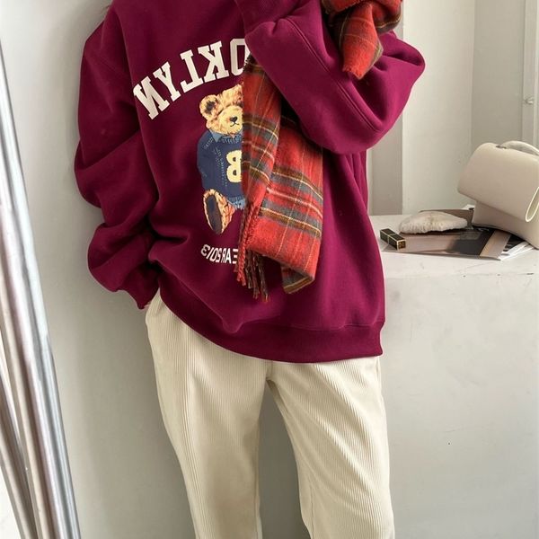 winter new college couple cute letter teddy bear round neck loose plush sweater bn10272 men's hoodies, Black
winter new college couple cute letter teddy bear round neck loose plush sweater bn10272 men's hoodies, Black