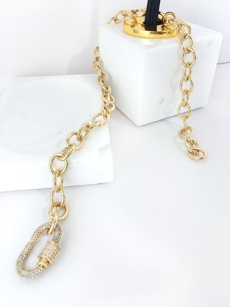 monlansher gold colorchunky chain carabiner necklace micro paving cz stone necklaces for women minimalist necklaces 20201, Golden;silver
monlansher gold colorchunky chain carabiner necklace micro paving cz stone necklaces for women minimalist necklaces 20201, Golden;silver