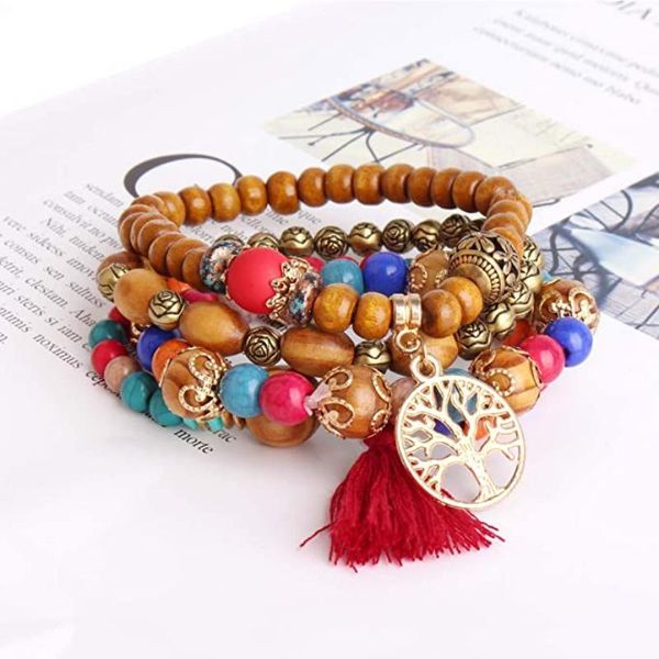 charm bracelets vintage round metal pendant bohemian elastic bracelet ladies multilayer tassel wood beads beaded gifts for lady girls, Golden;silver
charm bracelets vintage round metal pendant bohemian elastic bracelet ladies multilayer tassel wood beads beaded gifts for lady girls, Golden;silver